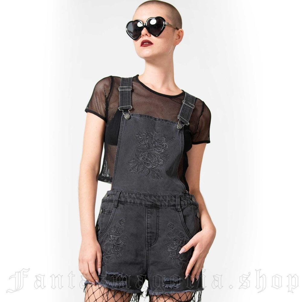 Killstar Embroidered Shortalls